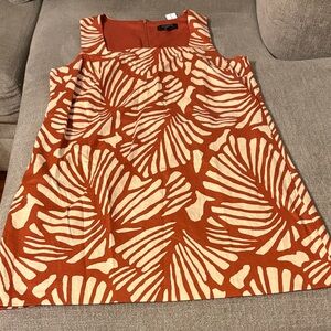 Banana Republic Linen Orange and Cream Mini Dress